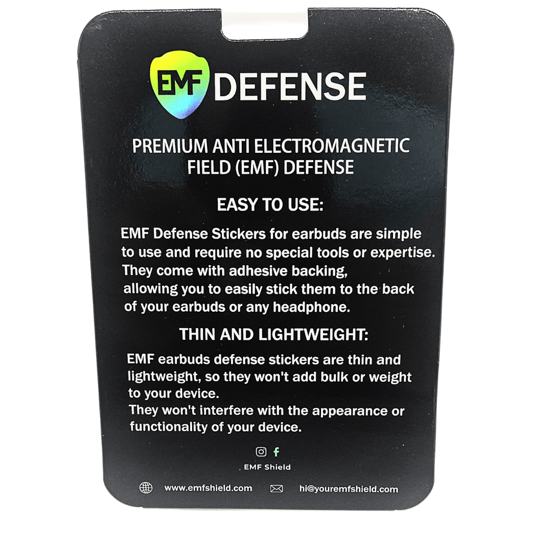 Free - (White) EMF Defense Shields for Headphones & Ear Buds ($28 Value) free_gift Your Emf Shield