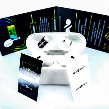 EMF Defense Shields for Headphones & Ear Buds Your Emf Shield White