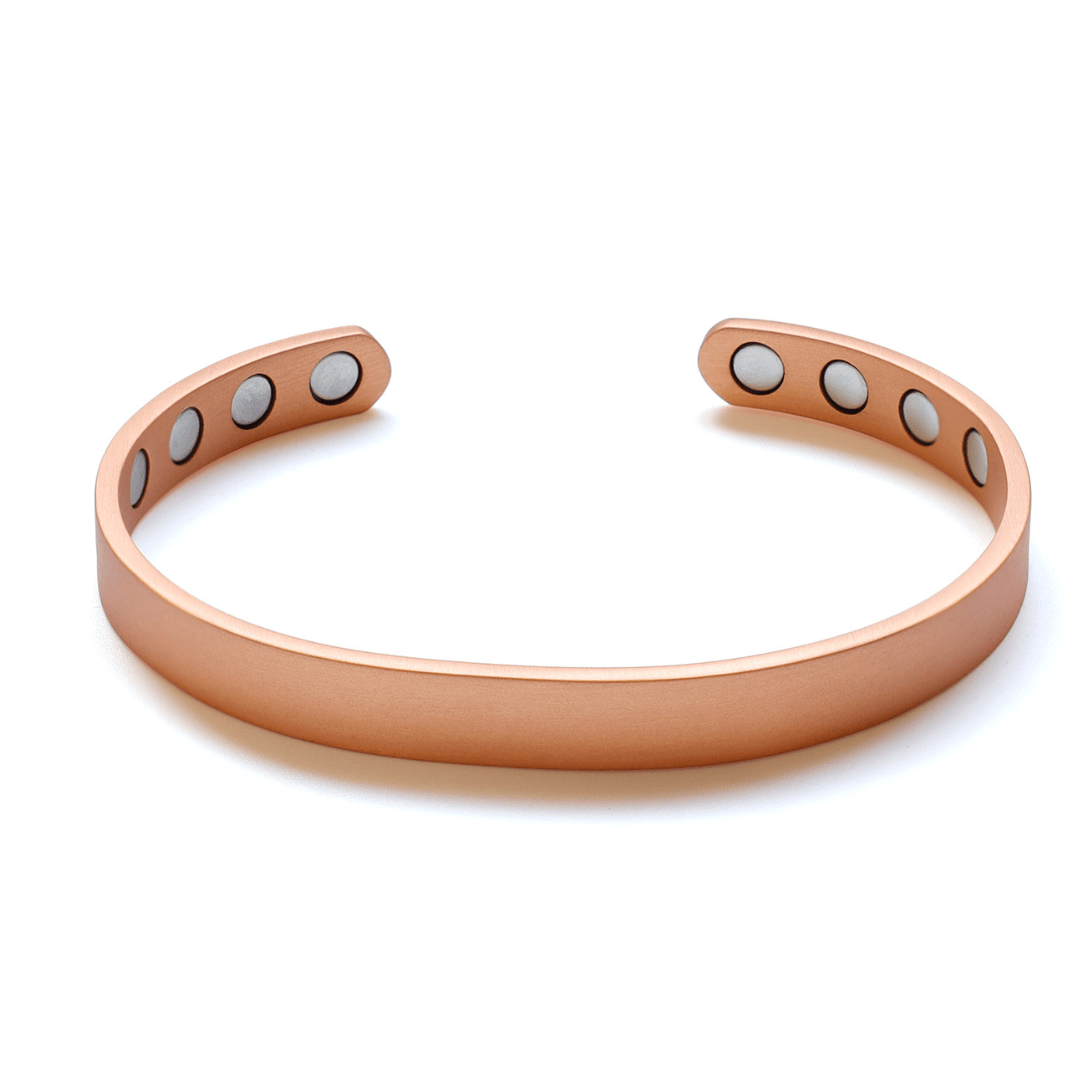 Pure Copper EMF Defense Magnetic Bracelet V.1A Your Emf Shield Solid Bracelet- / 8 Magnets (Standard Power) 